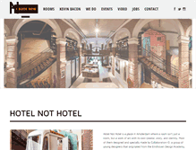 Tablet Screenshot of hotelnothotel.com